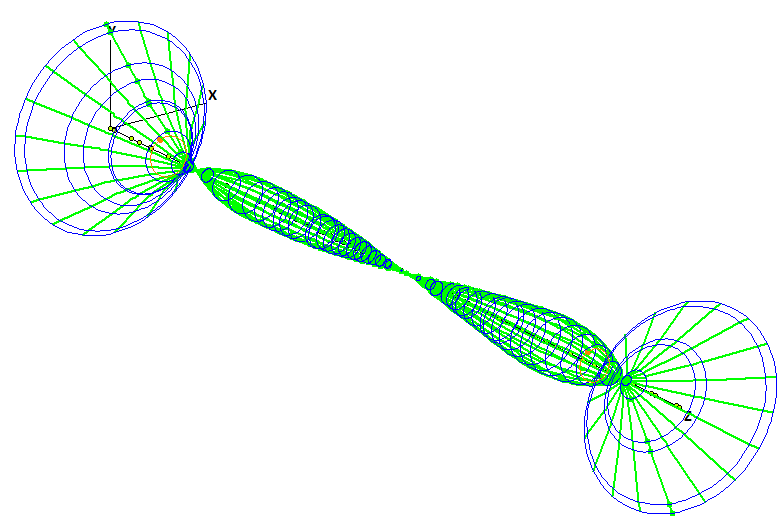 3D Mode Shape diagram for a turbine